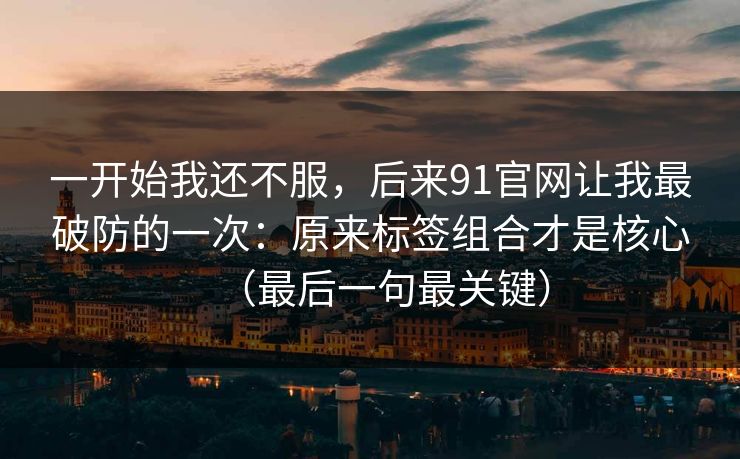 一开始我还不服，后来91官网让我最破防的一次：原来标签组合才是核心（最后一句最关键）